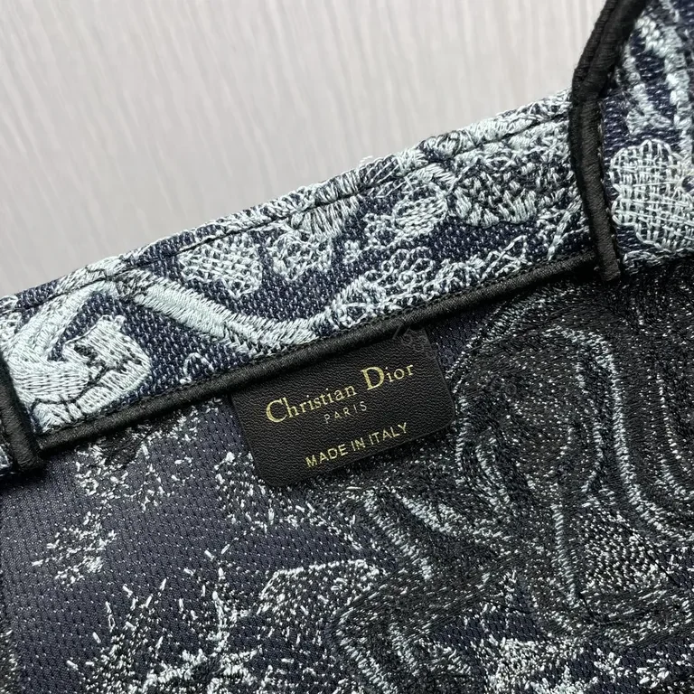 View 3 of Statement Toile Tote: Dior-Inspired Jacquard Tote Bag