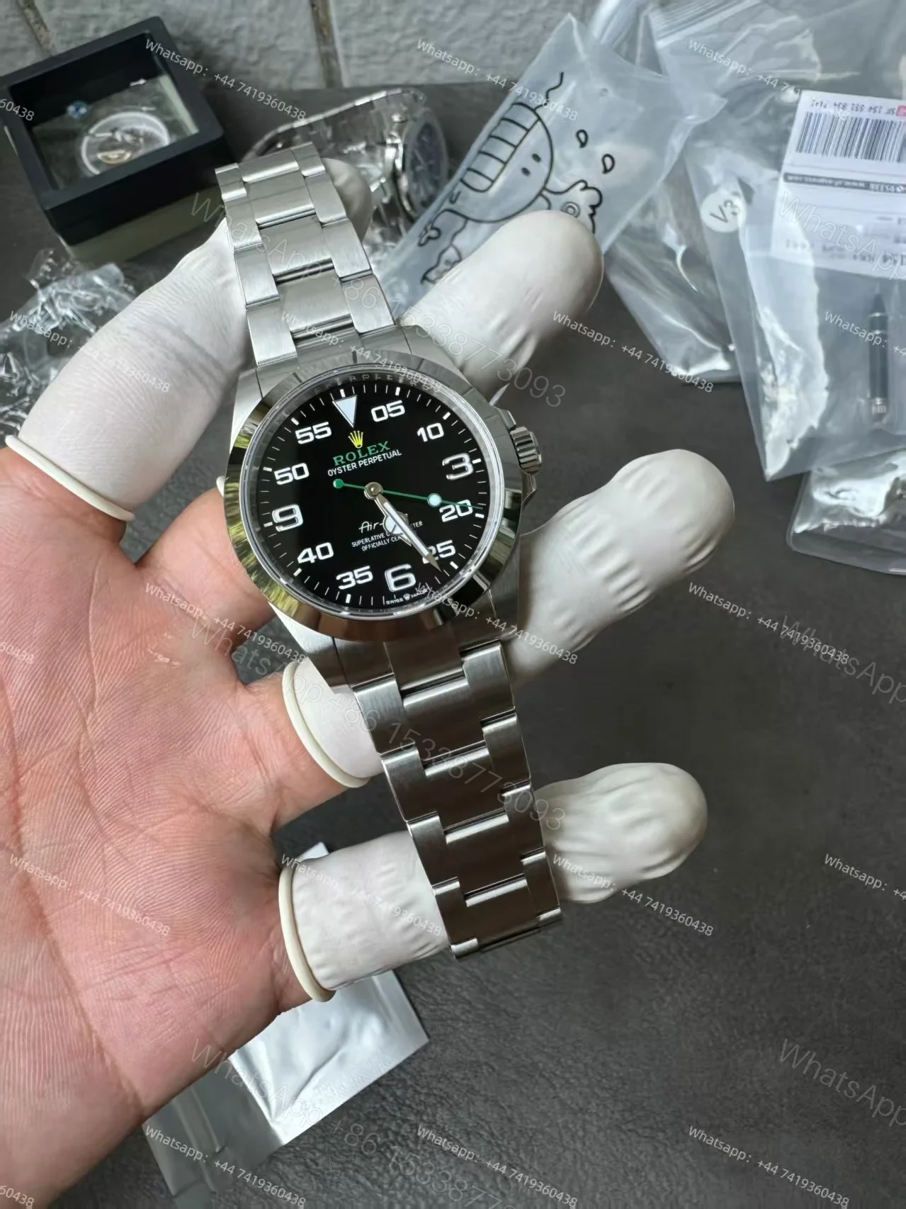 View 4 of Rolex Air-King M126900-0001 1:1 Replica Black Dial 40MM 3230 Movement Super Clone Watch