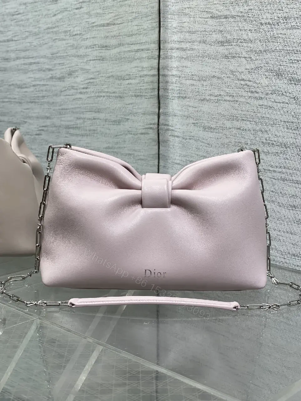 View 5 of Lavender Leather Bow Mini Bag – All-Day Elevation