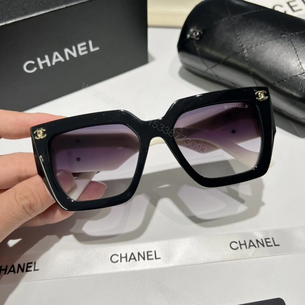 View 2 of Chanel Vintage Black White Sunglasses