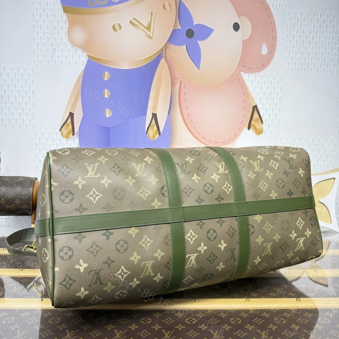View 2 of Louis Vuitton Keepall Bandoulière Khaki Green Monogram
