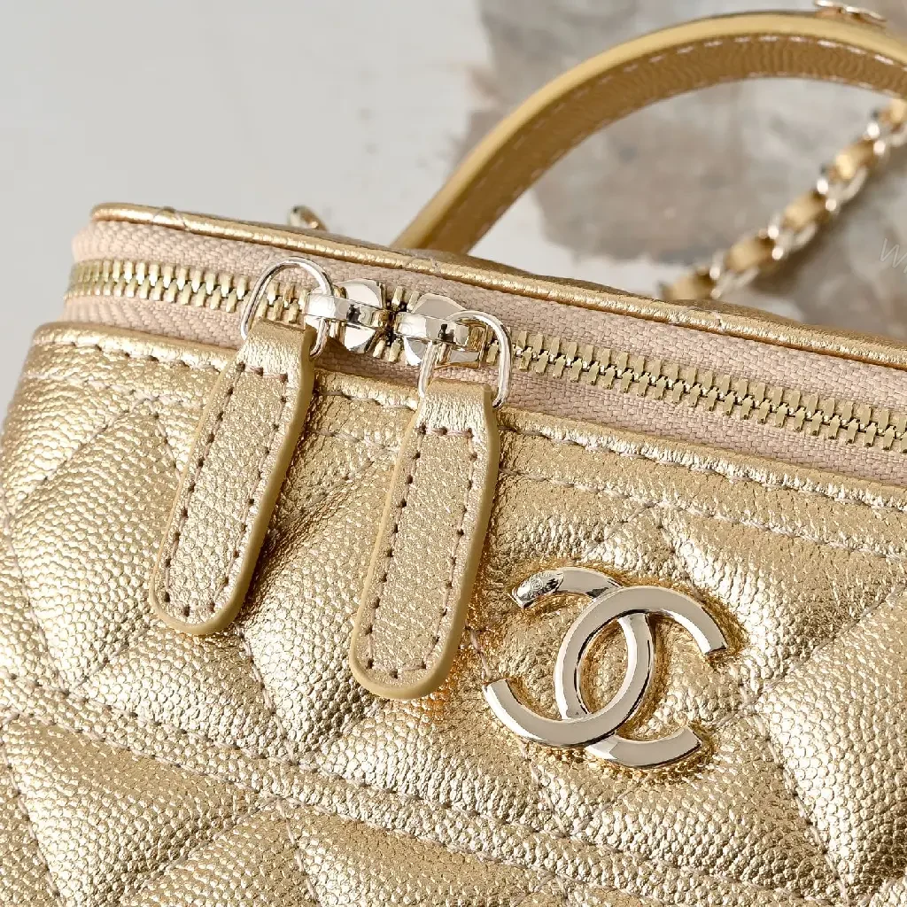 View 5 of Quilted Metallic Handbag: Compact Glamour, All-Day Versatility