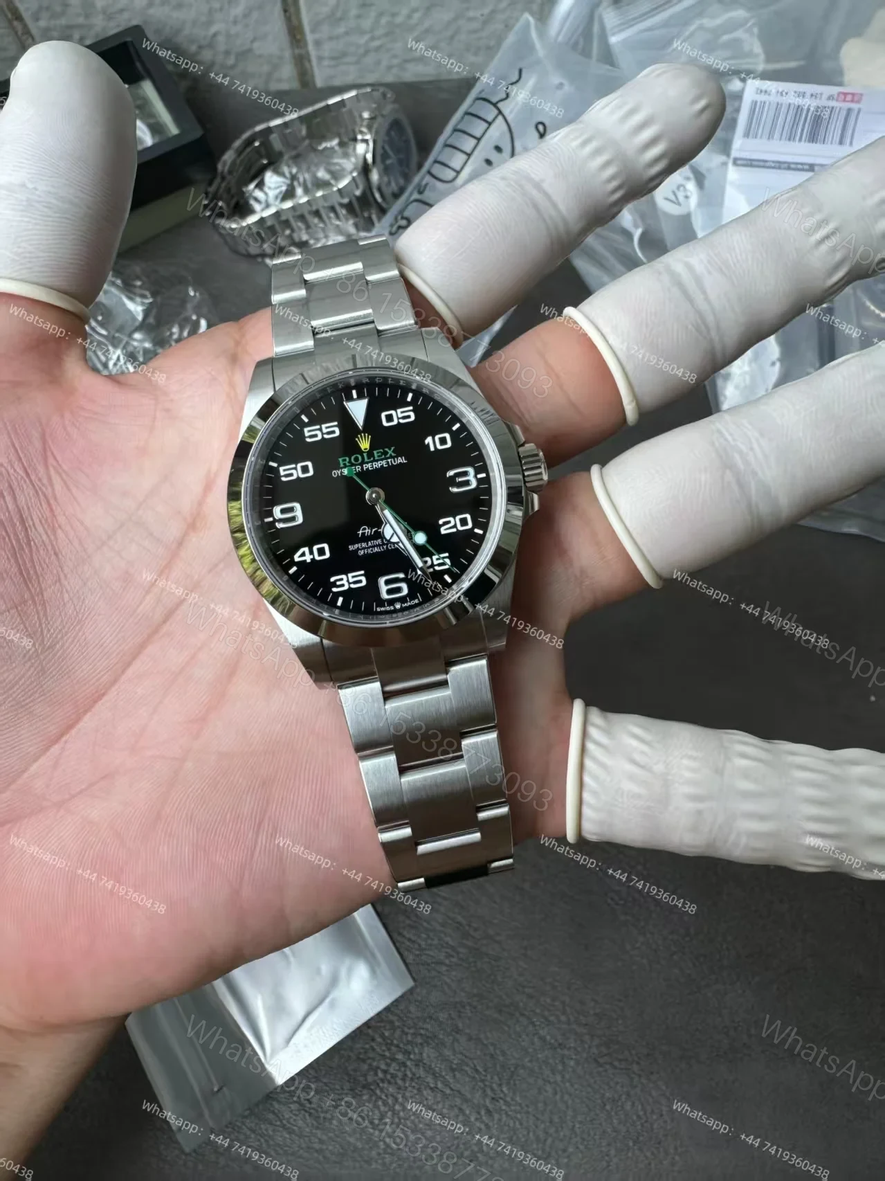 View 3 of Rolex Air-King M126900-0001 1:1 Replica Black Dial 40MM 3230 Movement Super Clone Watch