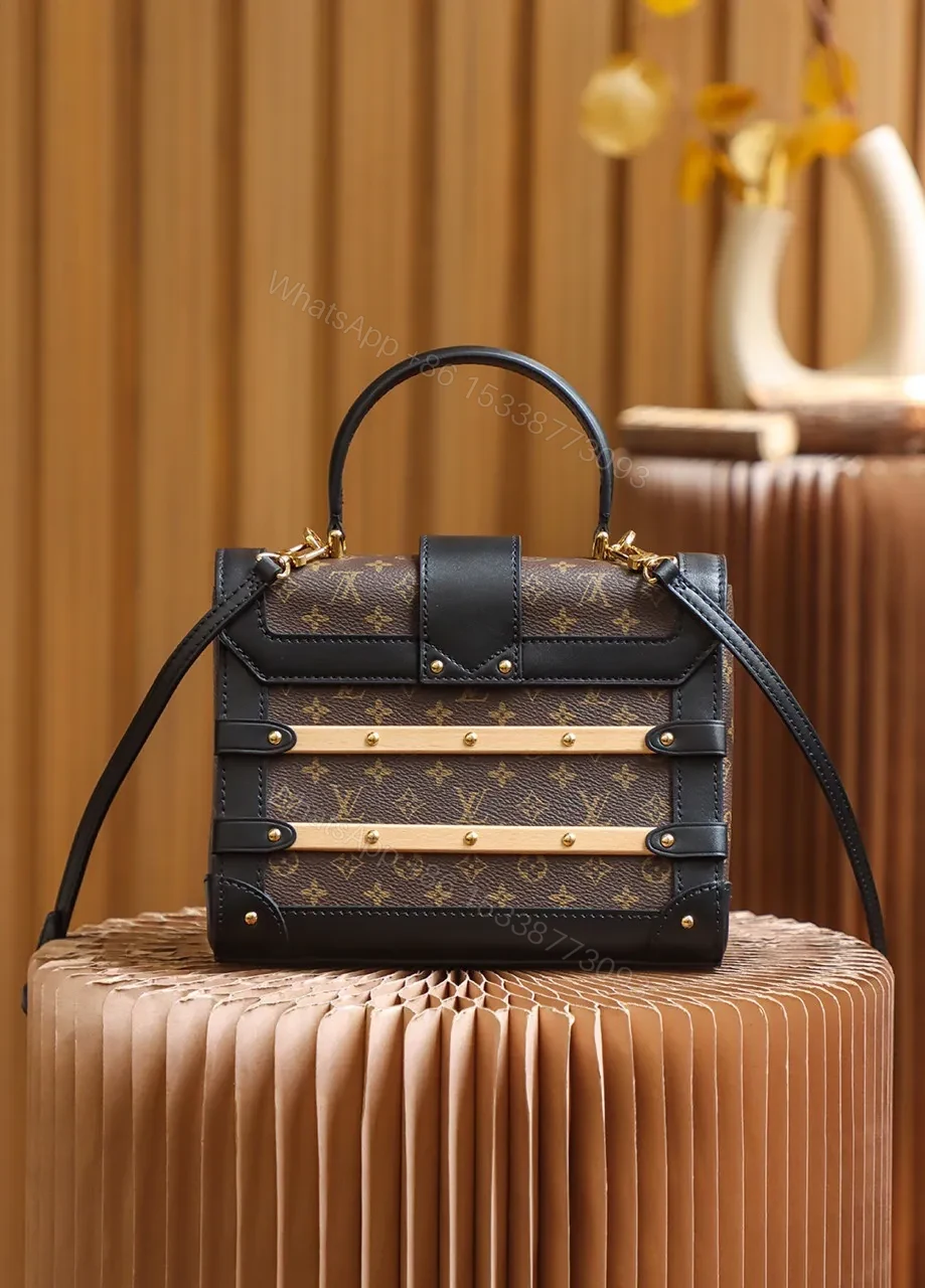 View 3 of Louis Vuitton LV Monogram Trianon PM Top-Handle Bag Like Auth Handbags 21x18x11cm