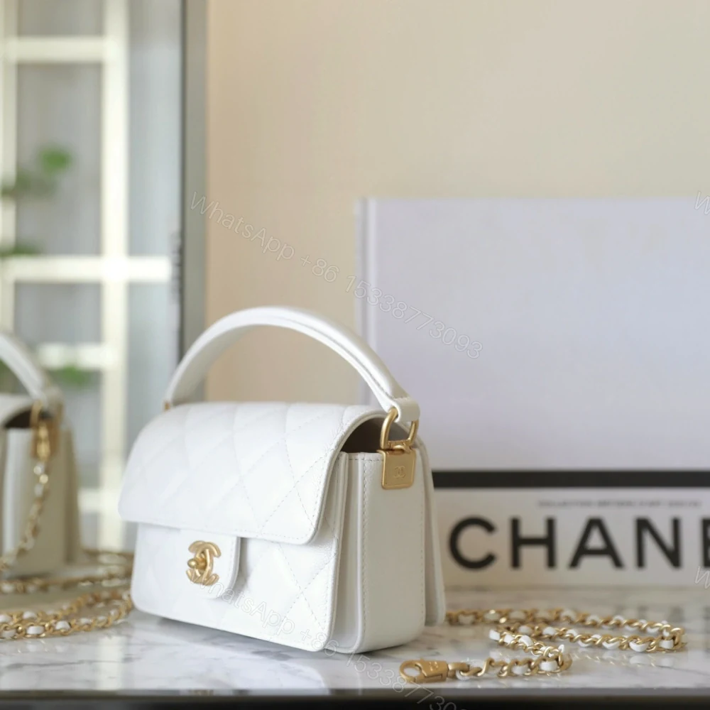View 5 of 高仿Chanel*24K系列AS03002手柄口蓋包Mini牛皮免檢版