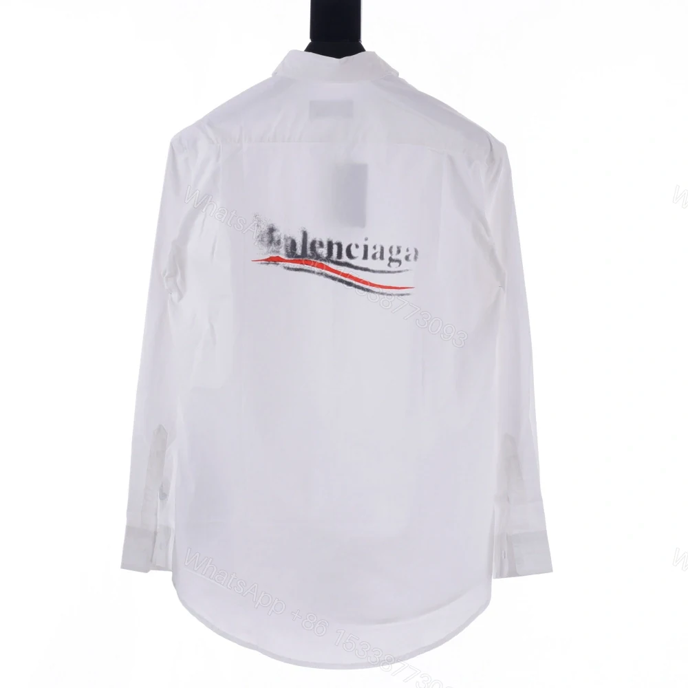 View 2 of 高仿Balenciaga*SS24系列790731背後可樂LOGO襯衫白色