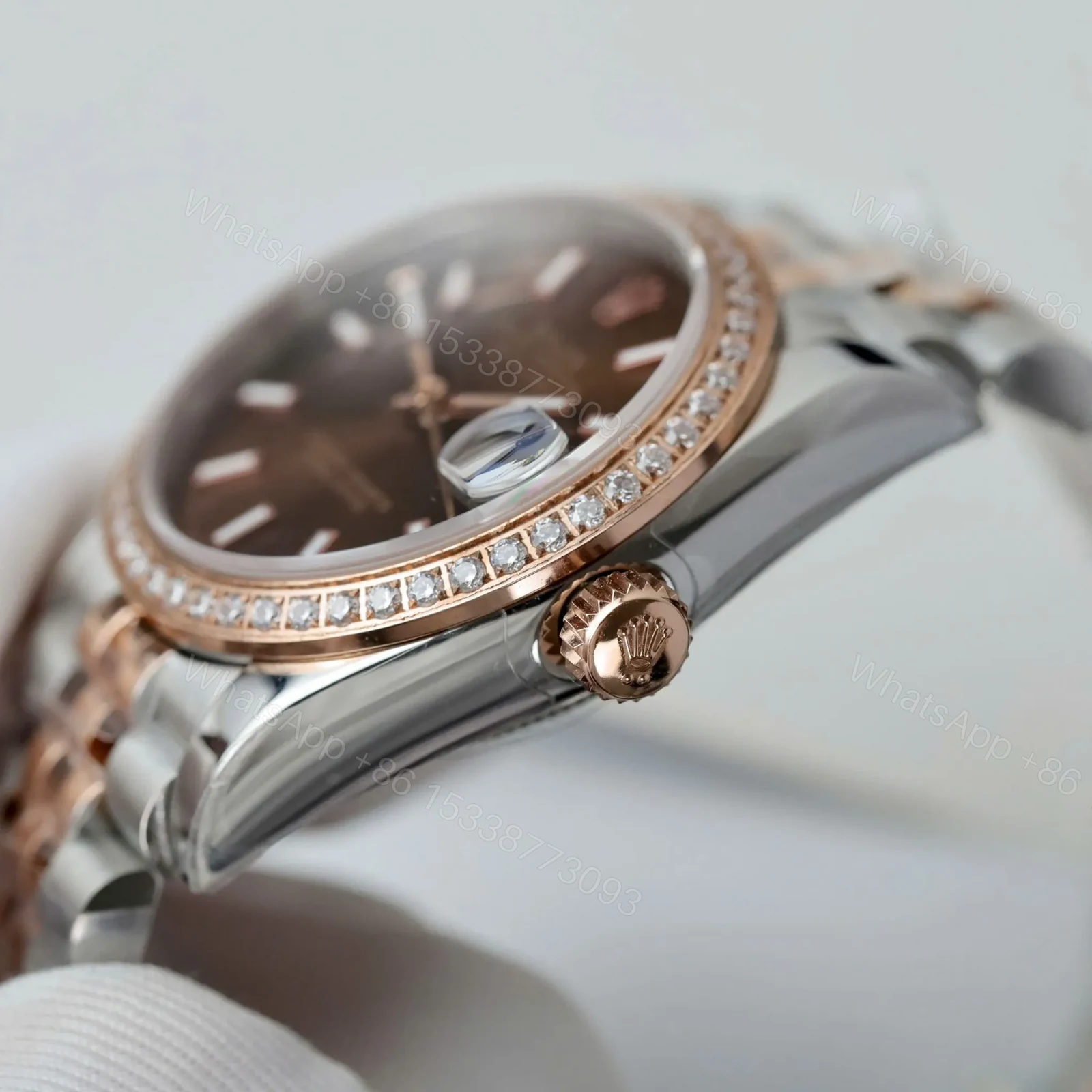 View 3 of Rolex Datejust Chocolate Dial 126281RBR Jubilee 36 mm