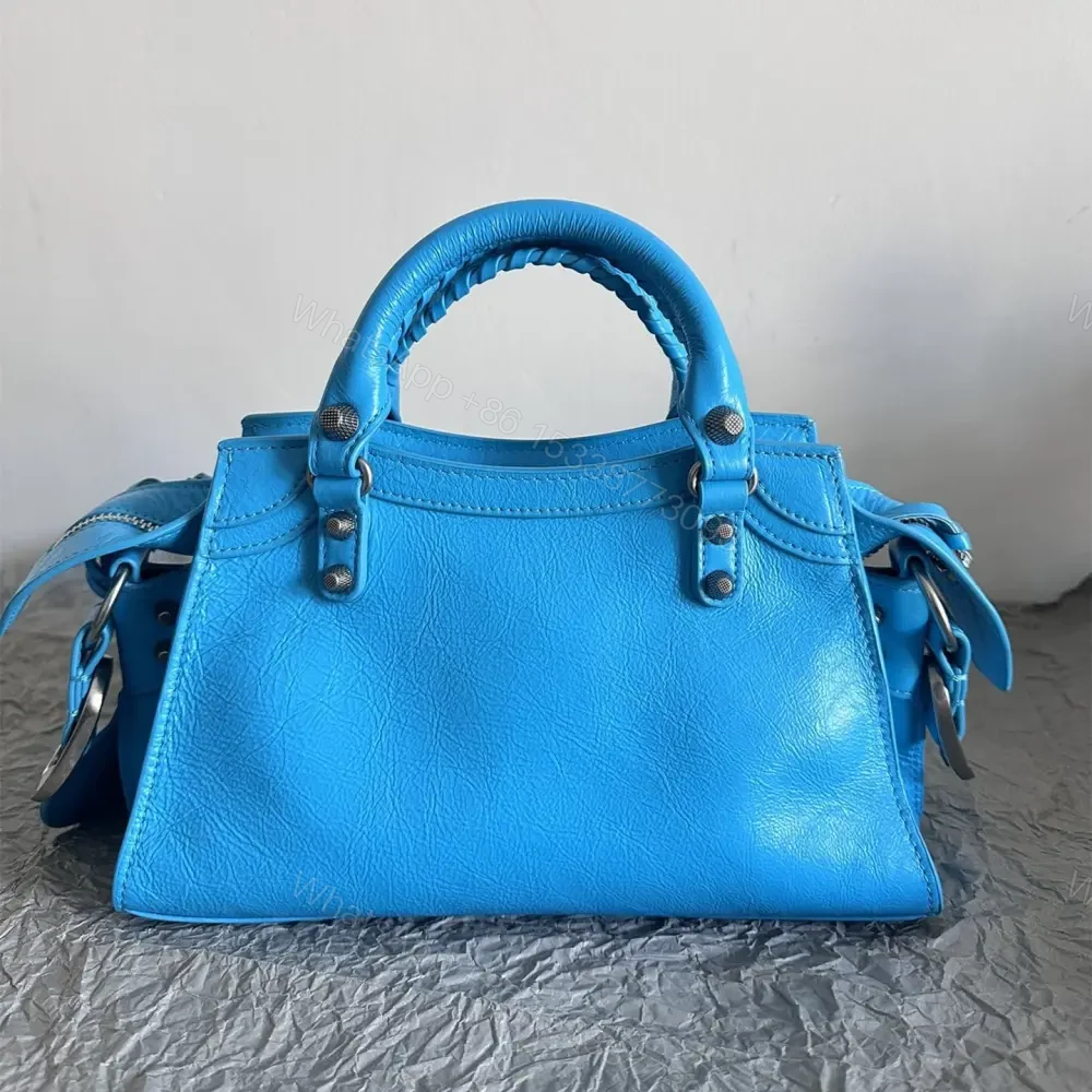 View 2 of 高仿Balenciaga*NeoCagole系列機車包藍色