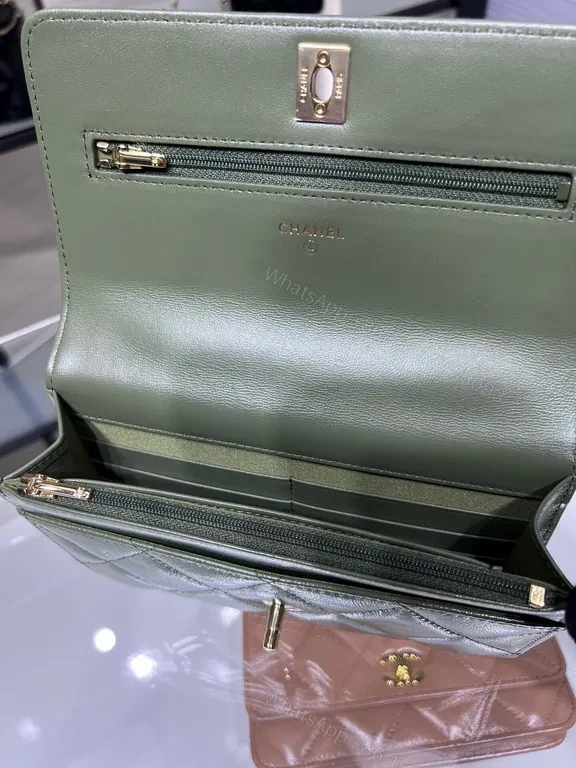 View 9 of Chanel-Inspired Quilted Mini Satchel with Chain Strap