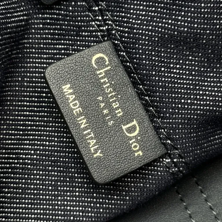 View 5 of Denim Jacquard Luxe Handbag: Modern Texture, Everyday Luxury