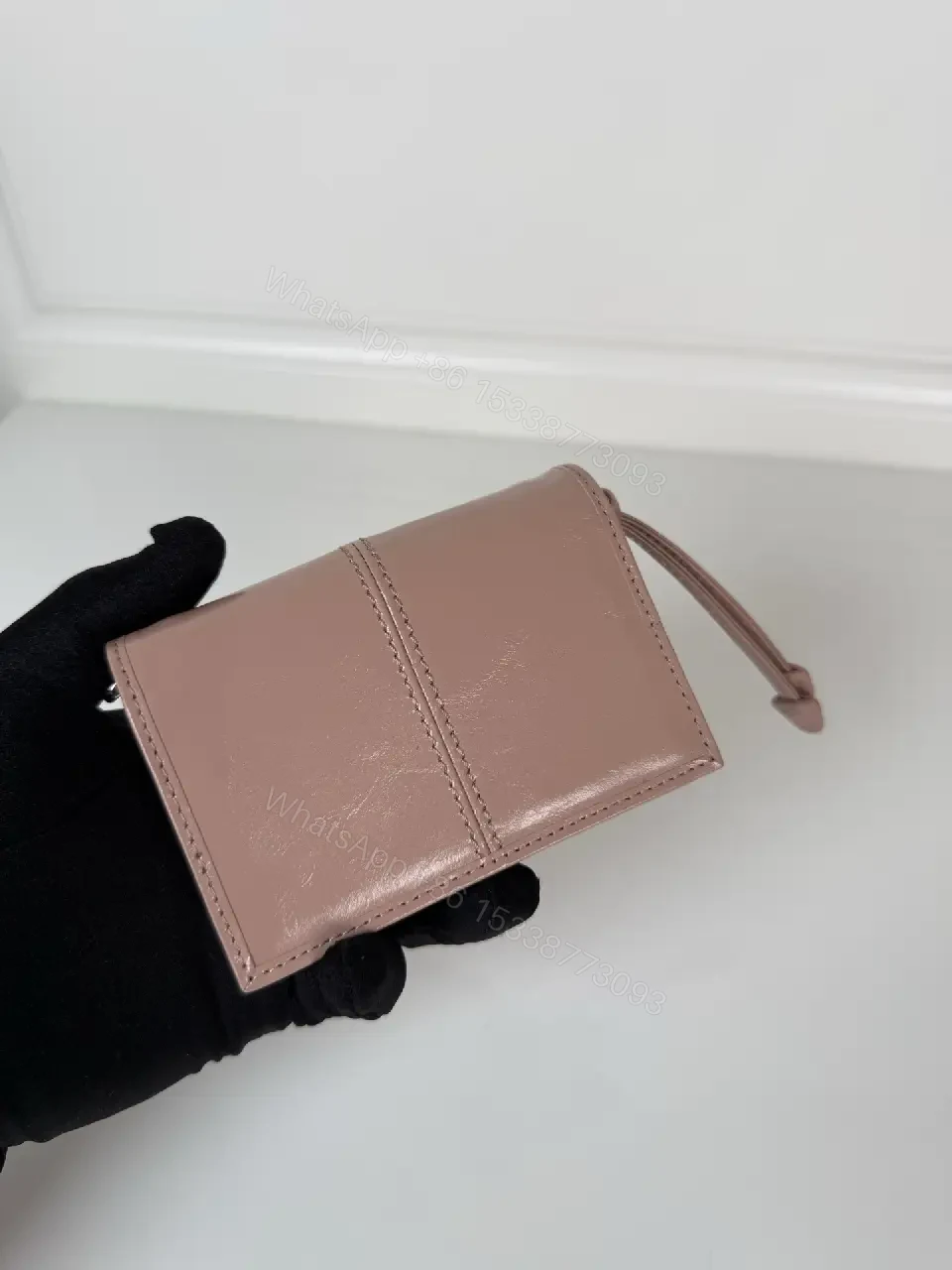 View 10 of Blush Leather Mini Bag: Chic, Logo-Free, Crossbody Ready