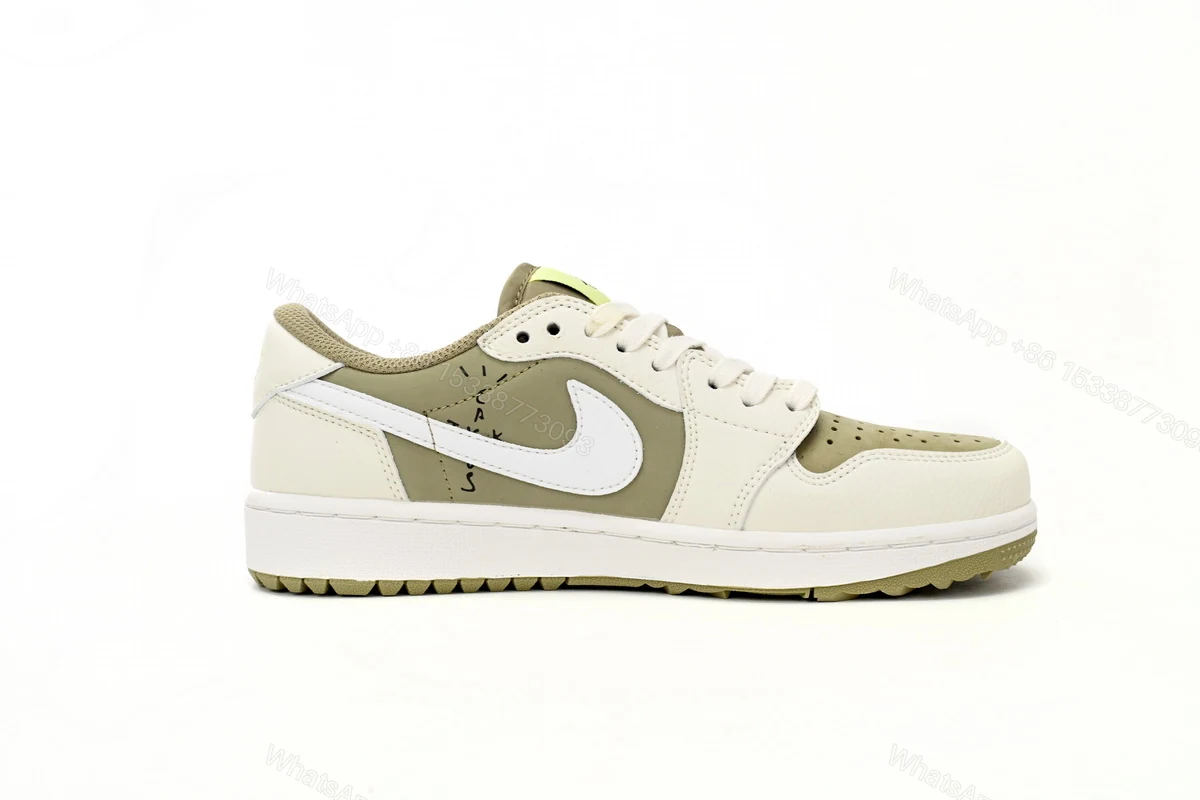 View 6 of Travis Scott x Air Jordan 1 Low Golf “Olive” FZ3124-200
