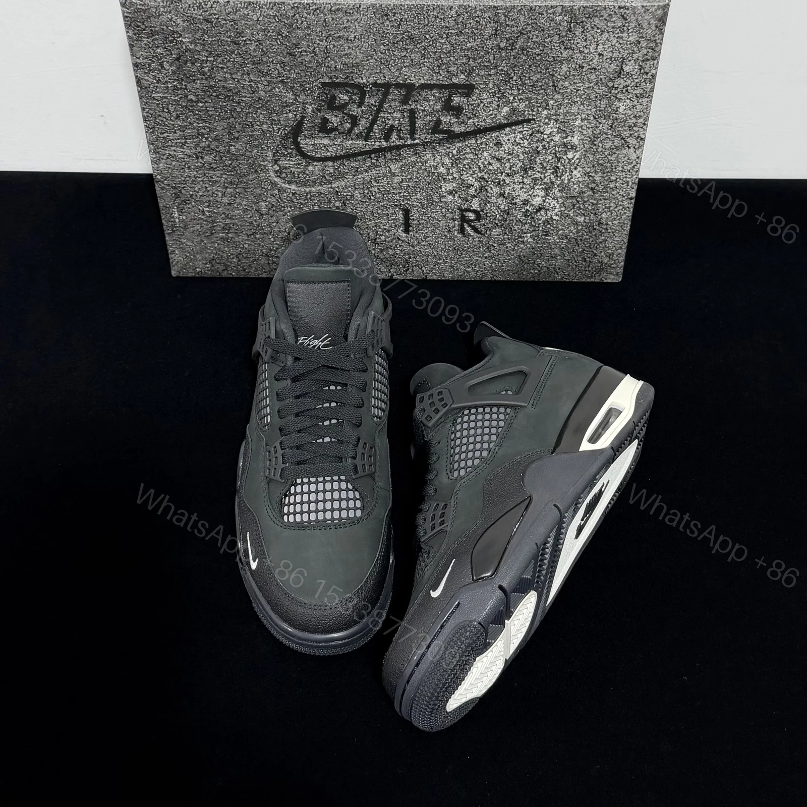 View 7 of Air Jordan 4 Retro Nigel Sylvester Brick by Brick Black