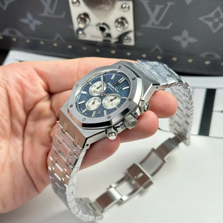 View 7 of Audemars Piguet Royal Oak 26331 Super Clone Chronograph Blue Dial