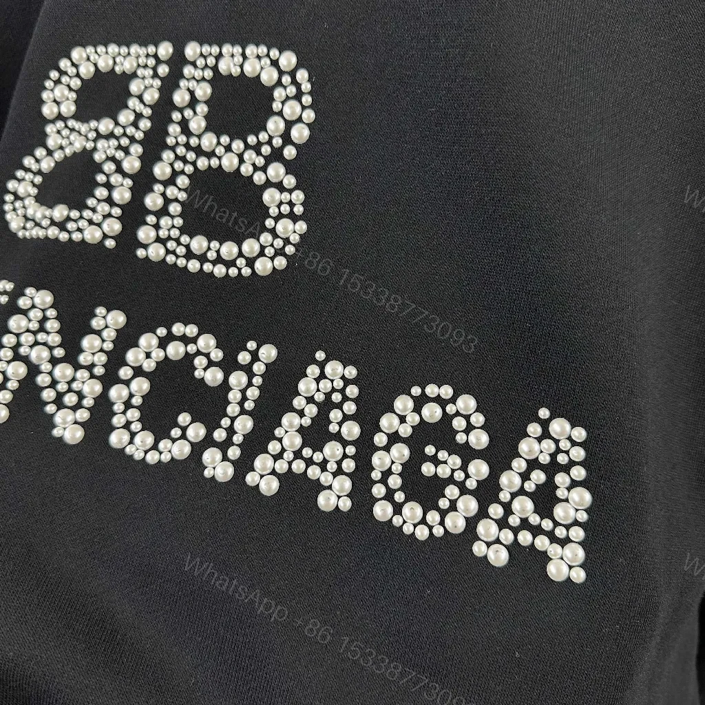 View 2 of Black Fleece Logo Crewneck: Crystal-Embellished Luxe Sweatshirt