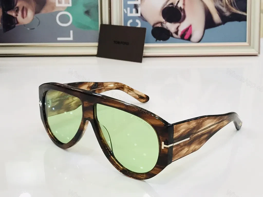 View 4 of Pink Gradient Tom Ford Cat-Eye Sunglasses, Oversized Acetate, UV400
