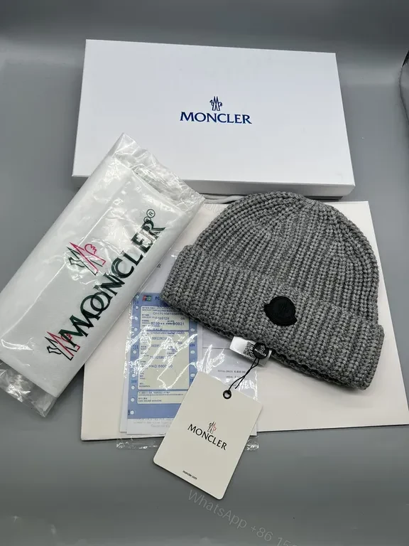 View 3 of Cream Knit Beanie with Signature Patch: Everyday Luxe Winter Accessory