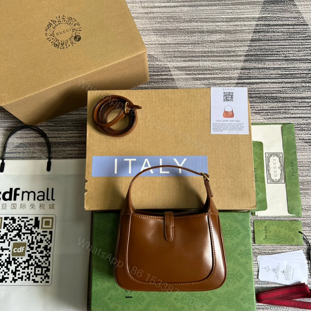 View 2 of GG JACKIE MINI 19 SHOULDER BAG IN CINNAMON BROWN CALFSKIN