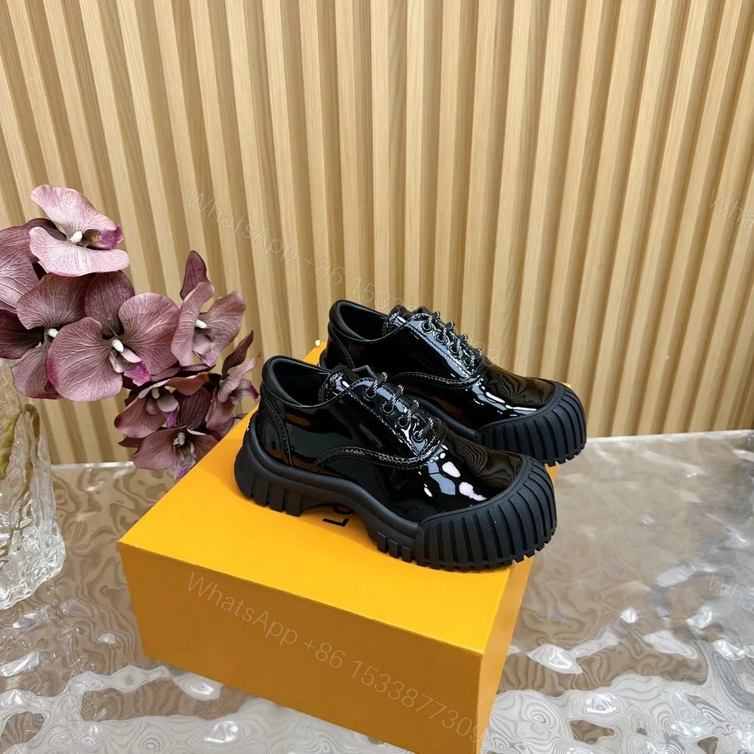 View 3 of LV Women Black Patent Leather Sneakers
