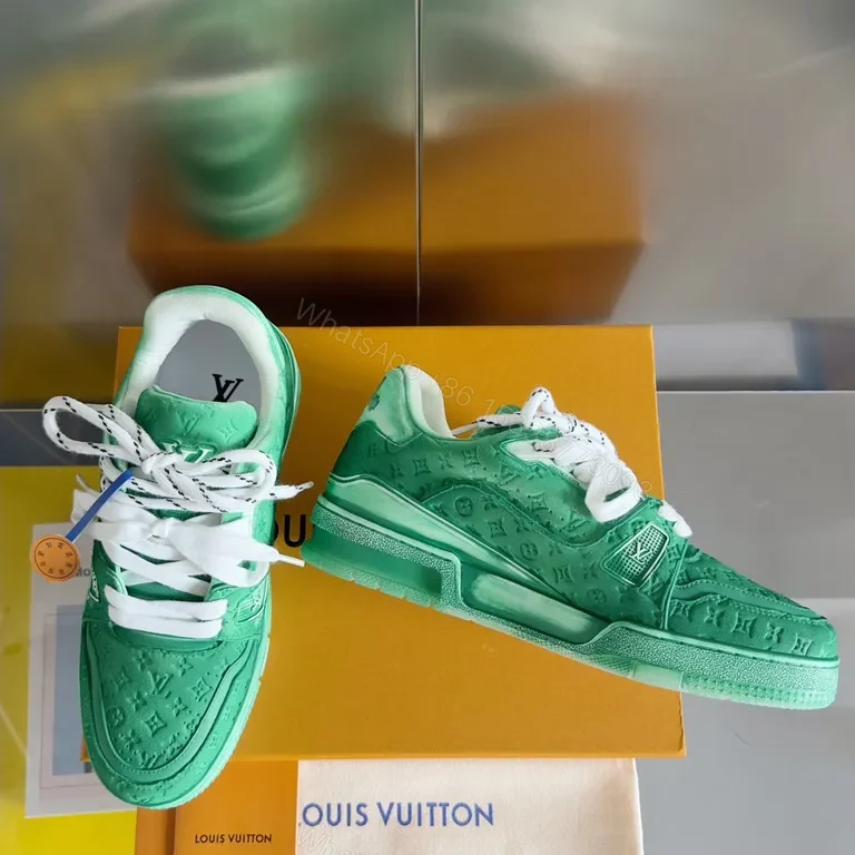 View 2 of Emerald LV Signature Sneakers: High-Top Luxury Comfort