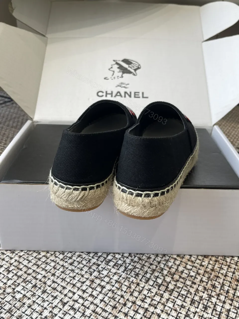 View 7 of Embroidered Espadrille Loafers: Black Canvas, Luxe Comfort