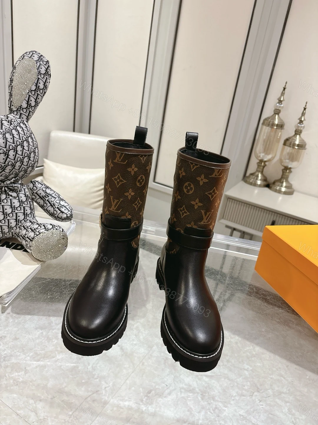 View 6 of LOUIS VUITTON TERRITORY FLAT ANKLE BOOT MONOGRAM BROWN