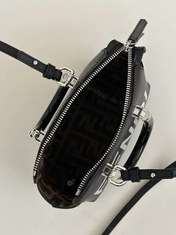 View 7 of Black Fendi Mini Bag: Structured, Luxury Everyday Crossbody