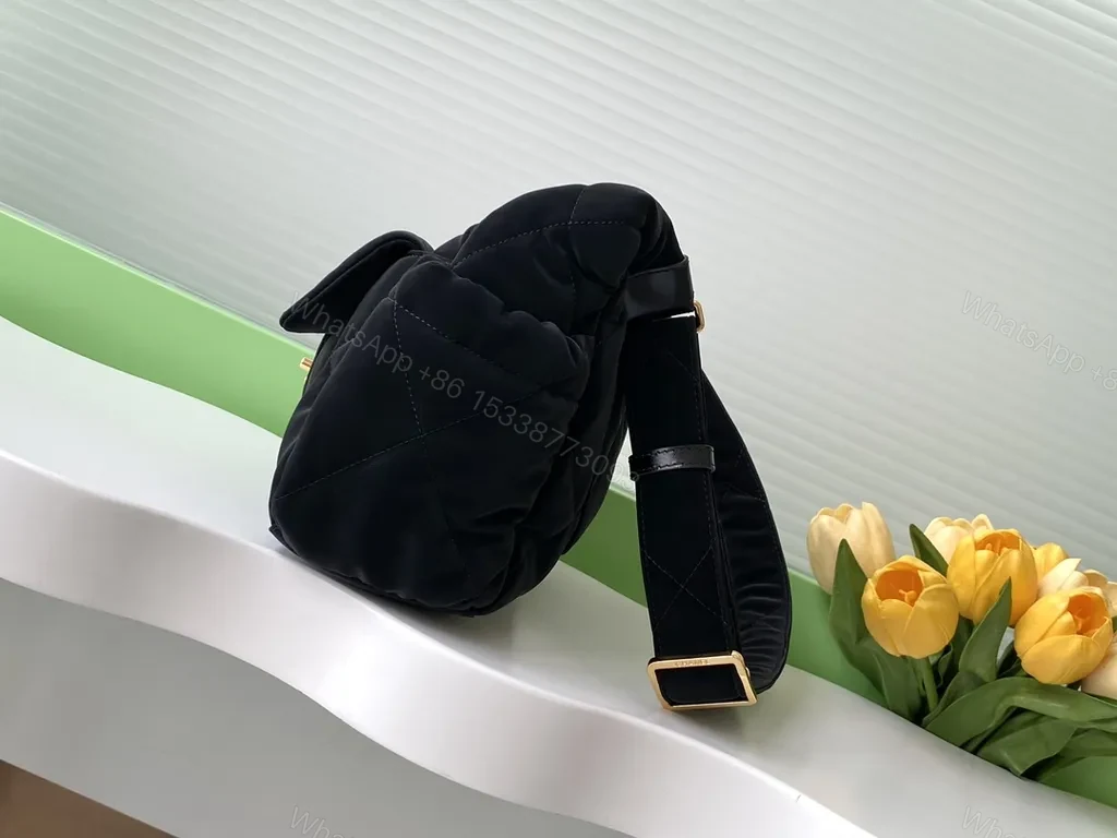 View 8 of Chic Quilted Satchel with Gold Logoâ€”Everyday Luxury Bag