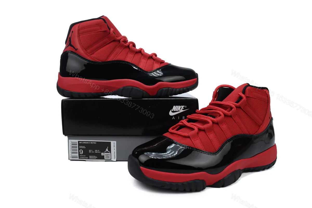 View 2 of Air Jordan 11 Retro "Black Red” CT8012-600