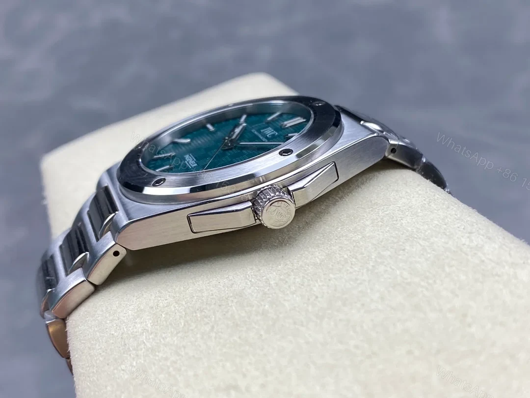 View 6 of IWC Ingenieur Teal Replica 40MM Premium Quick Release Steel Bracelet Edition RG-IWC-INGENIEUR-TEAL-40