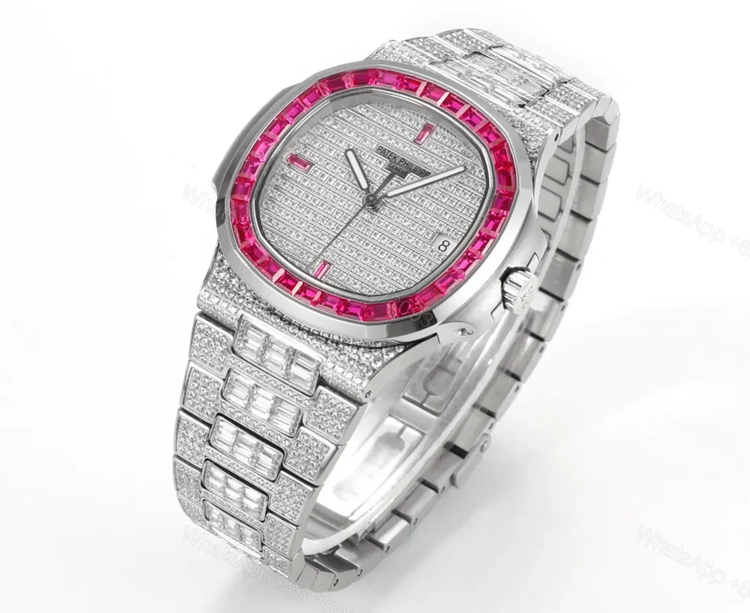 View 2 of Patek Philippe White Gold Ruby Nautilus Watch