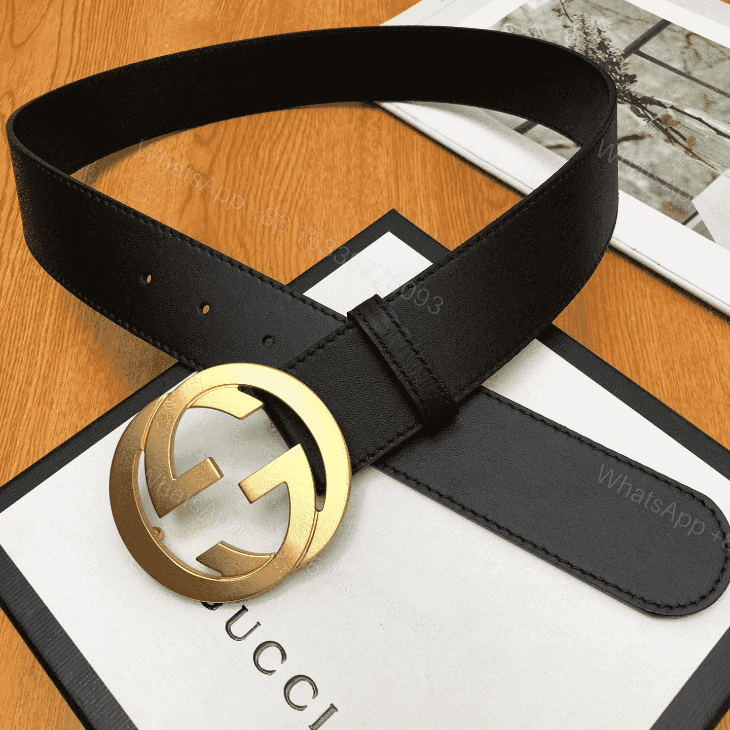 View 6 of GUCCI INTERLOCKING-G LEATHER BELT – B5