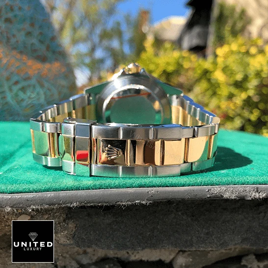 View 18 of Rolex Submariner Serti Two Tone Stainless Steel Gold Diamond 16613 Replica