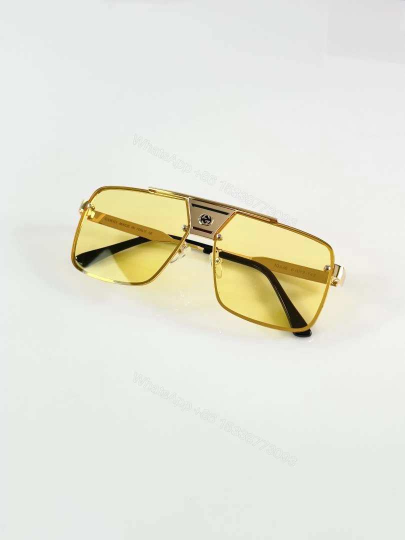 View 3 of First Copy Gucci 0336 Gold Yellow Sunglasses