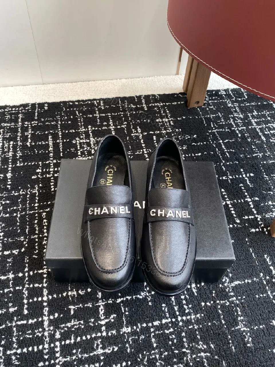View 6 of Chic Slip-On Loafers: Luxury Leather, Signature Branding