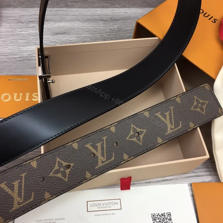 View 5 of Icon Monogram Belt: Luxury LV Canvas, Silver Buckle, 3.8cm