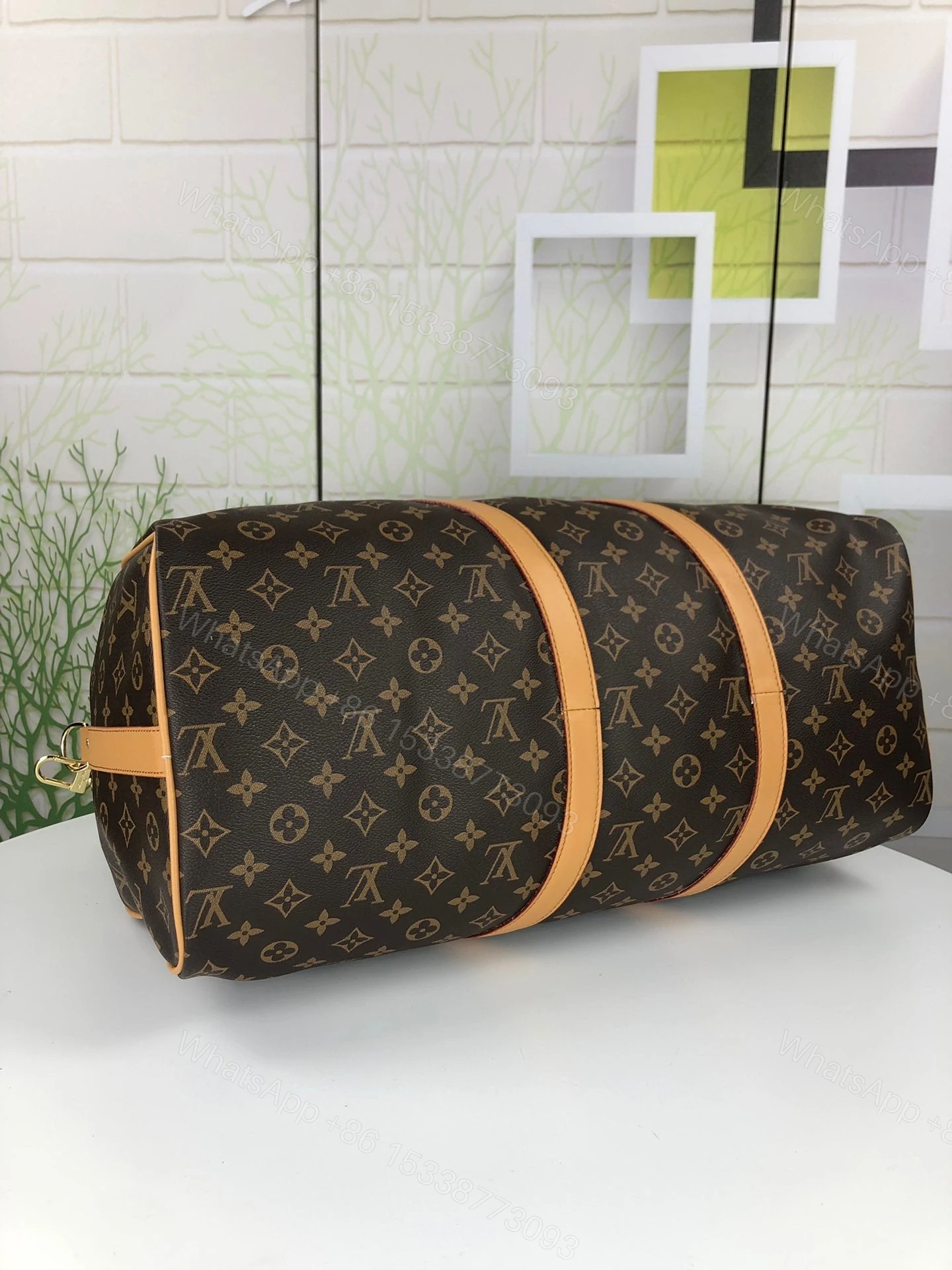 View 8 of Louis Vuitton Monogram Keepall Bandouliere 60 Travel Bag