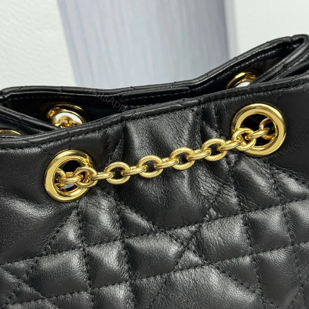 View 9 of Quilted Mini Backpack: Gold Chain, Structured Luxury, Day-to-Night Carry