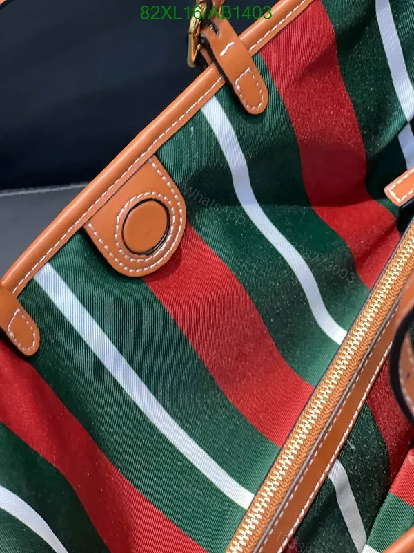 View 7 of Gucci GG Emblem Small Tote Bag with Leather Trim RML852