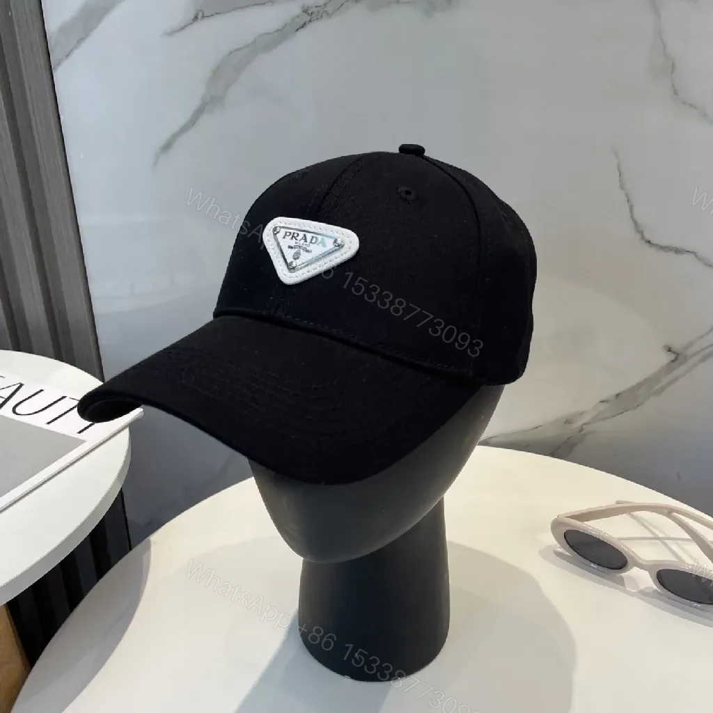 Black Cotton Cap with Subtle Triangle Patch Capes? — view 1