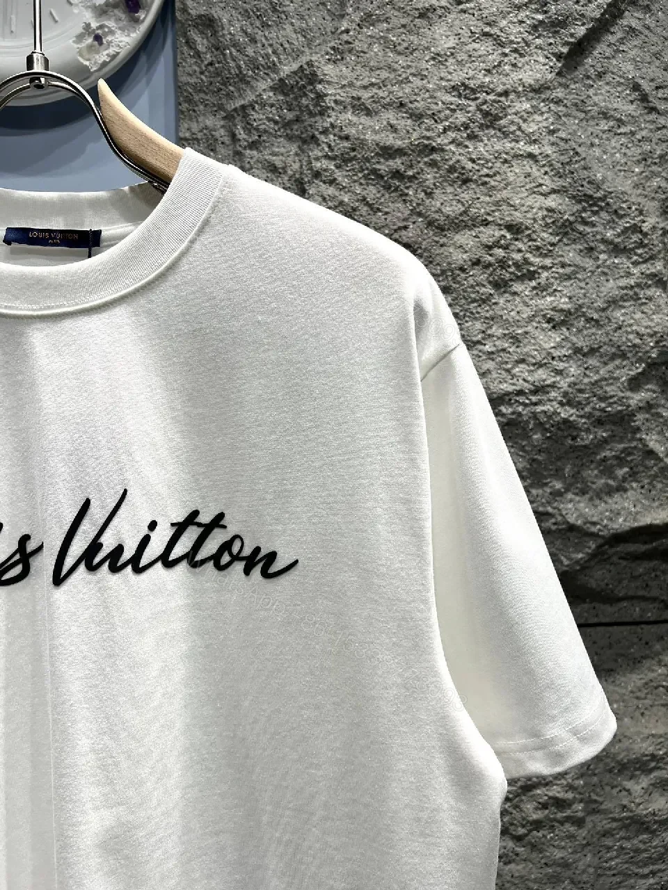 View 2 of White Cotton Logo Tee: Subtle Luxe, Modern Casual Shirt