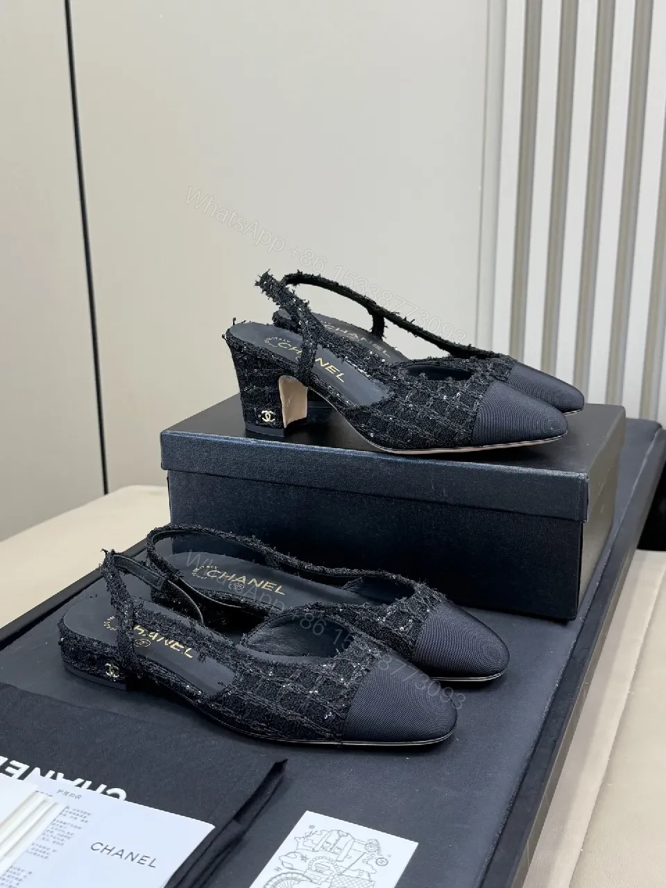 Tweed Texture Slingback Pumps: All-Day Glamour, Pointed Toe — view 1