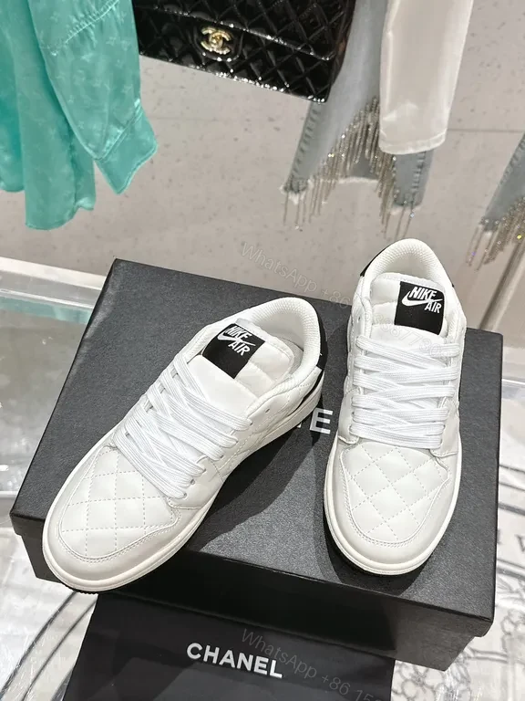 View 9 of White Quilted Leather Sneakers with Emblem - Elevated Comfort