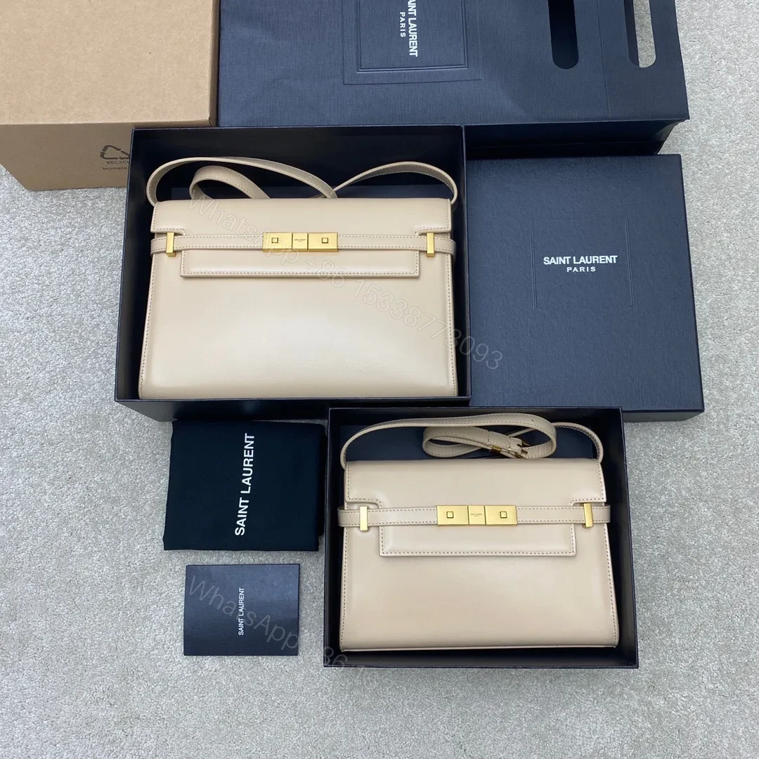 SAINT LAURENT Smooth Calfskin Manhattan Shoulder Bag — view 1