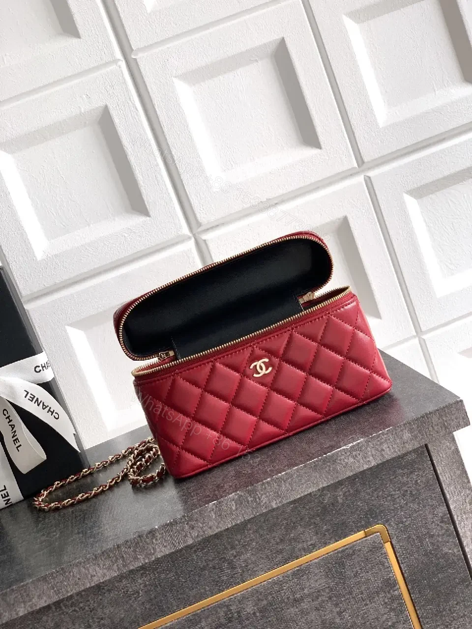 View 2 of Chic Quilted Satchel with Gold Hardware – Structured Luxury Bag
