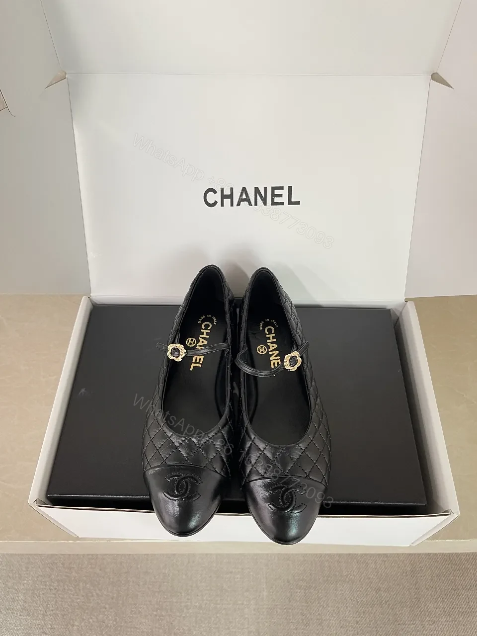 Quilted Leather Mary Jane Flats: Classic Comfort, Cap-Toe Accent — view 1