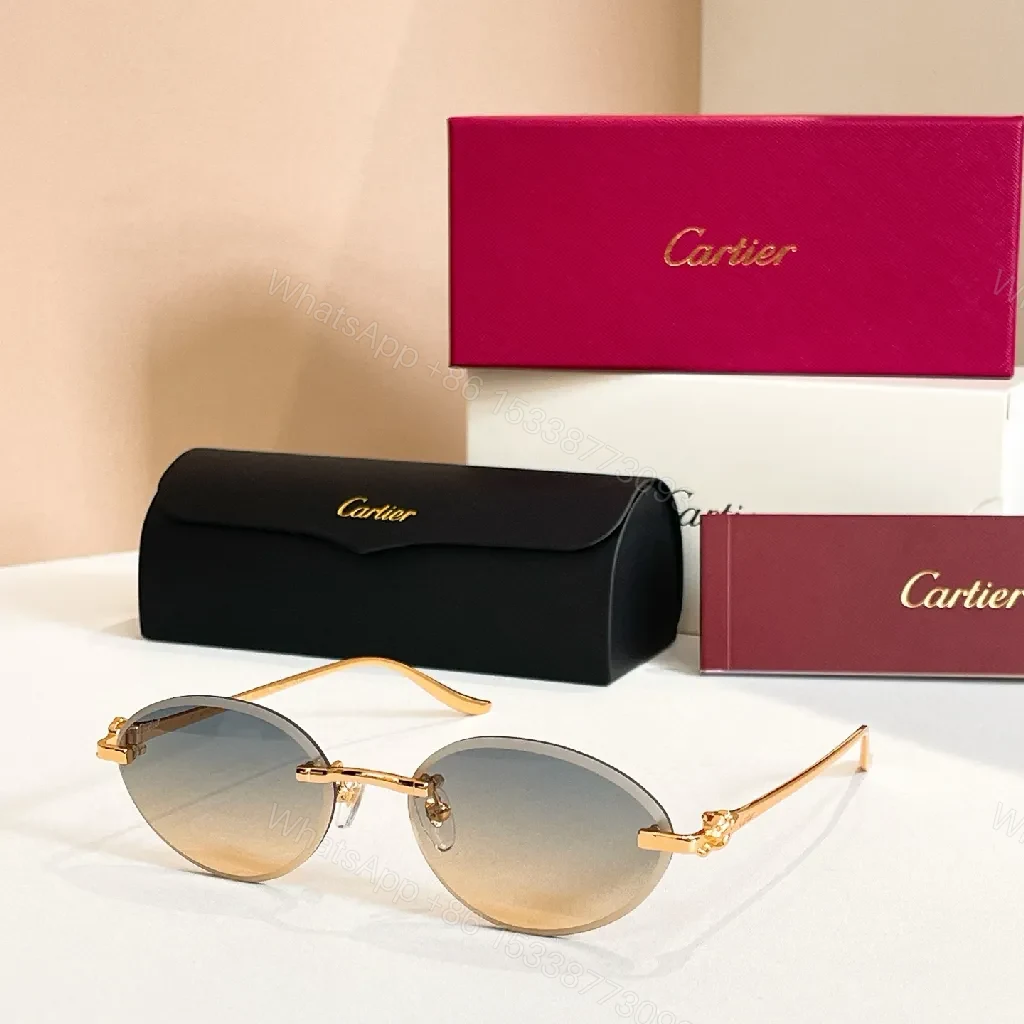 Gold-Tone Round Sunglasses with Gradient Lenses, Deluxe Frame, All-Day Comfort — view 1
