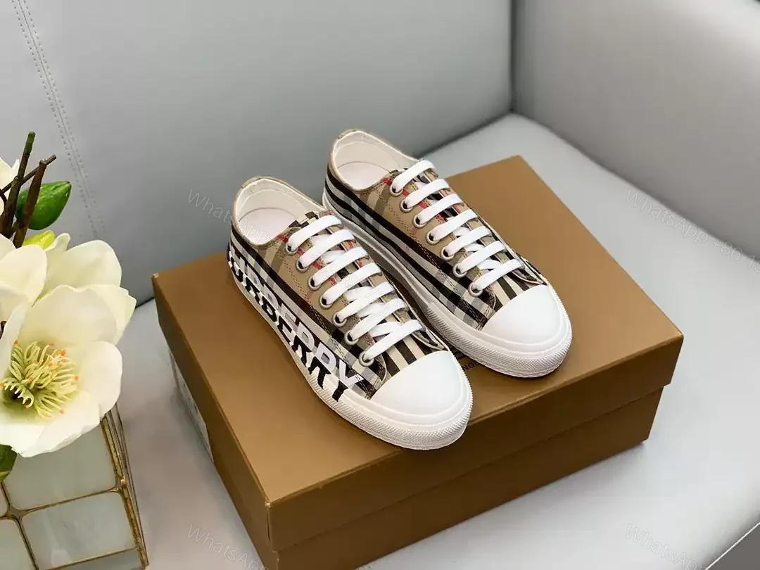 View 2 of BURBERRY CHECK COTTON SNEAKERS – BBR126