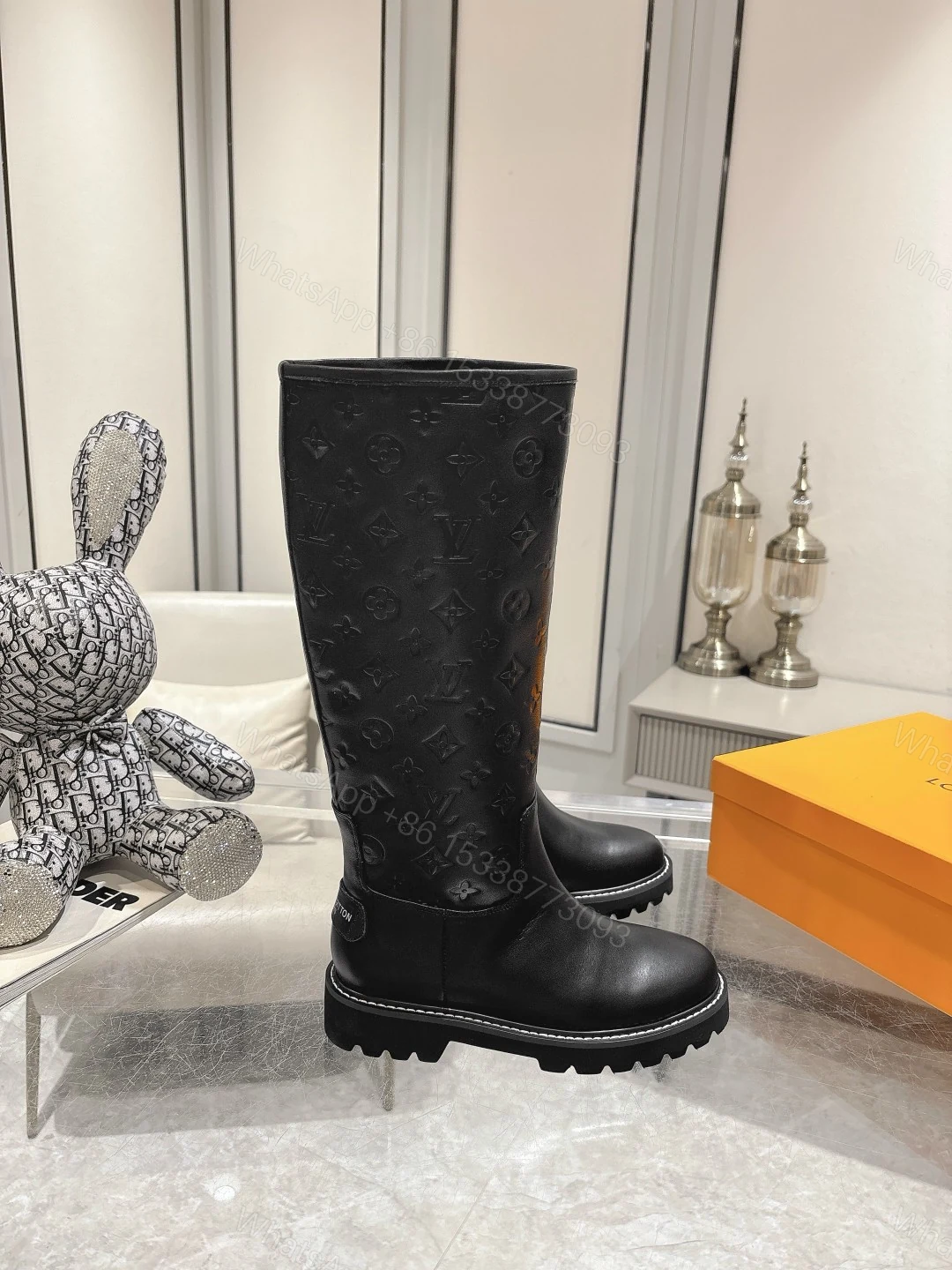 View 3 of LOUIS VUITTON TERRITORY FLAT HIGH BOOT BLACK 1ADD2X