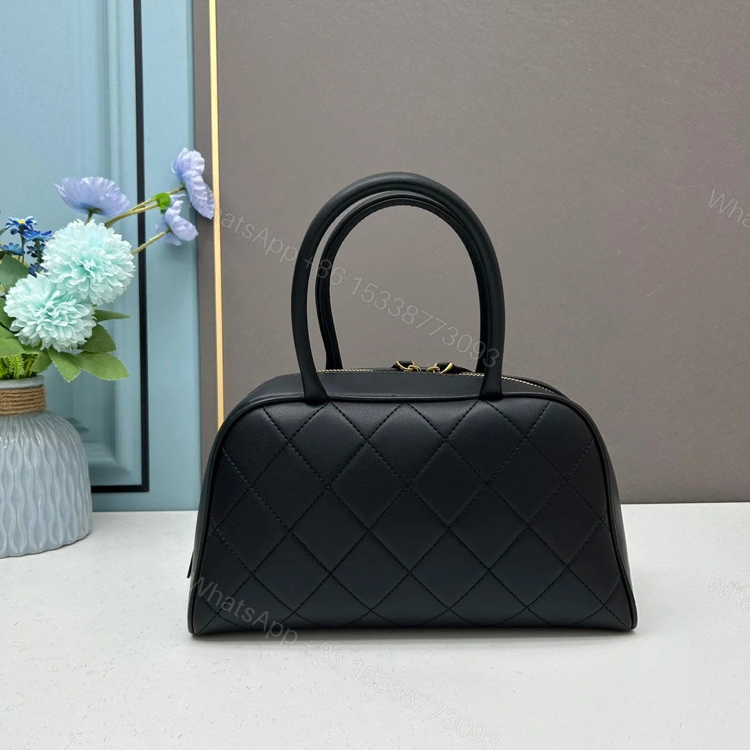 View 2 of CHANEL Pre-Owned 2003-2004 mini diamond-quilted CC-appliqué Boston handbag